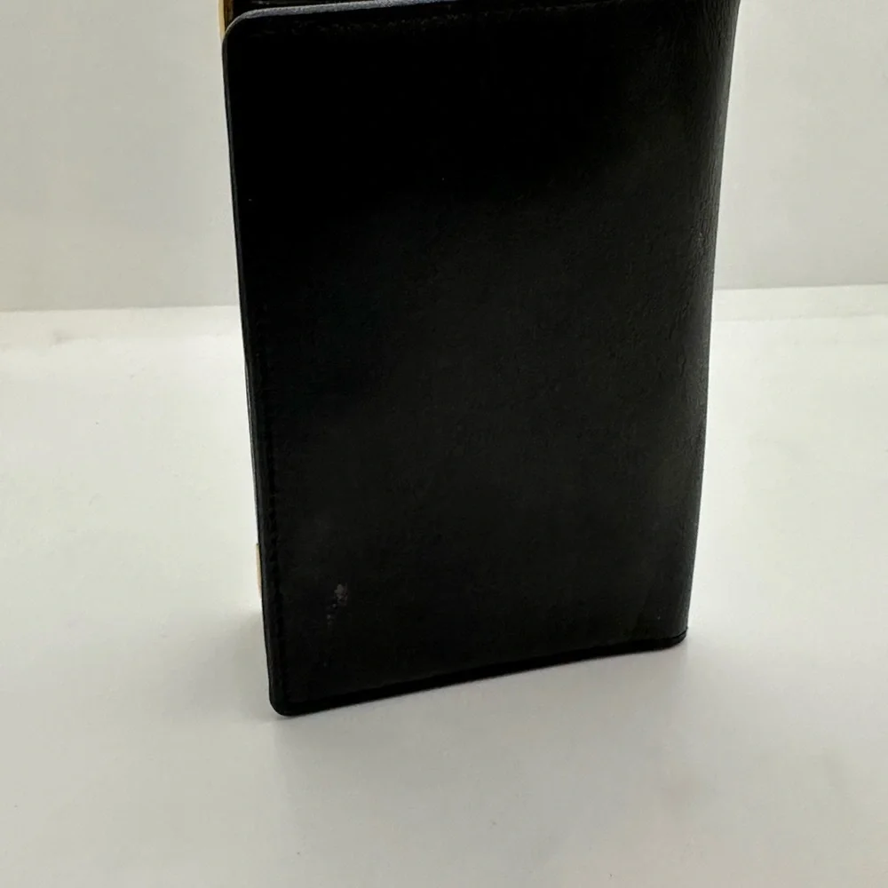 Dunhill Black Wallet Sleek Design Gold Accents